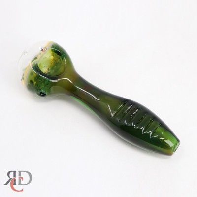 GLASS PIPE GREEN FANCY PIPE WITH SLIME ON HEAD GP6597 1CT
